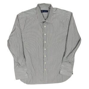 Samuelsohn Thomas Mason Dress Shirt French Cuffs Italy Striped 17 1/2 XL